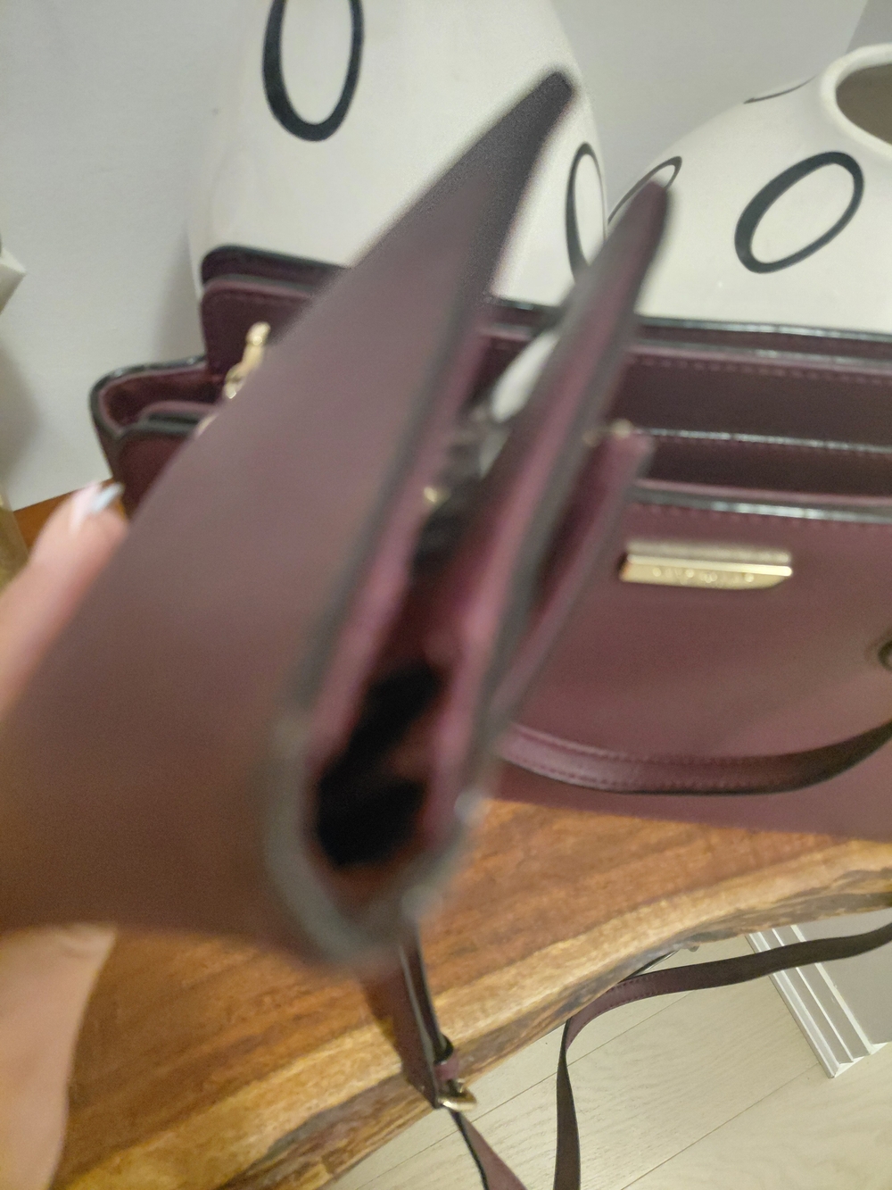 kate spade Plum Leather Crossbody Satchel with Matching Wallet - Picture 2 of 4